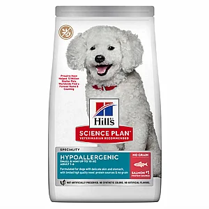 היילס - Hills מזון יבש היפואלרגני לכלבים מגזע קטן בטעם סלמון 1.5 ק"ג היילס - Hills מזון יבש היפואלרגני לכלבים מגזע קטן בטעם סלמון 1.5 ק"ג