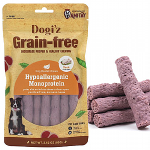 חטיף Dogiz היפואלרגני לכלב בטעם ברווז 80 גרם חטיף Dogiz היפואלרגני לכלב בטעם ברווז 80 גרם
