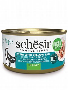 שזיר Schesir מזון משלים - פילה טונה עם אינטיאס (Yellow Tail) בג'לי 70 גרם שזיר Schesir מזון משלים - פילה טונה עם אינטיאס (Yellow Tail) בג'לי 70 גרם