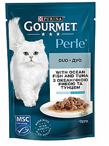 פורינה - Purina Perle פאוץ' נתחי דגי אוקיינוס וטונה 85 גרם פורינה - Purina Perle פאוץ' נתחי דגי אוקיינוס וטונה 85 גרם